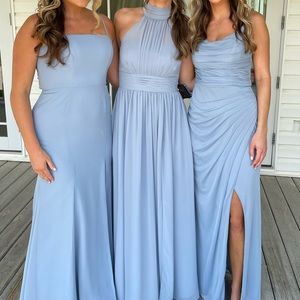 Azazie dusty blue long dress